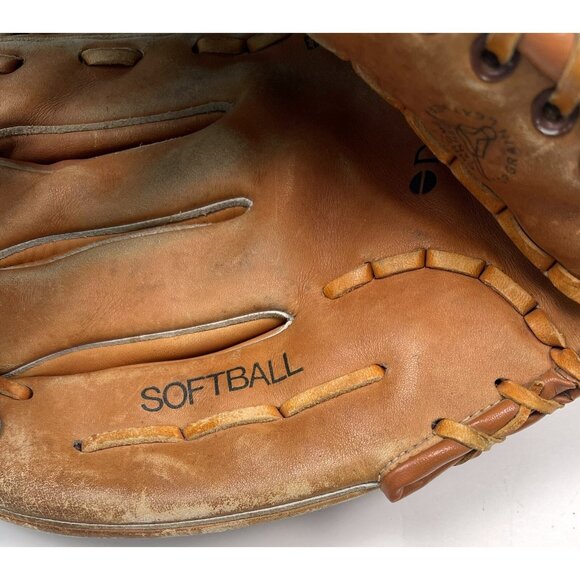 VTG DAMAX-PRO 600 EZ-Catch Pocket Top Grain Leather SOFTBALL GLOVE LHT *Read* - Picture 8 of 10